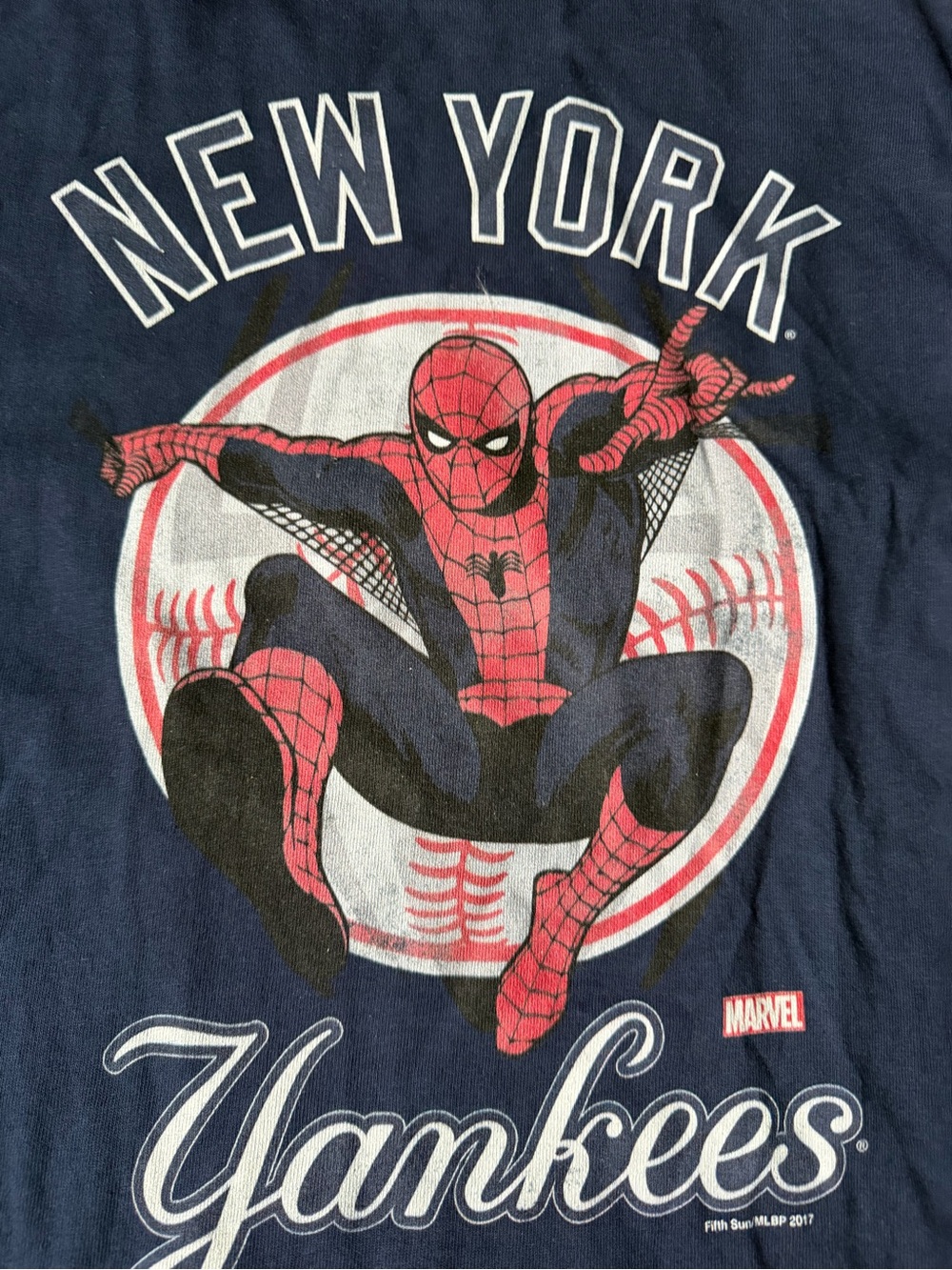 NWT Yankees x Marvel Spider-Man Youth Tee Size S